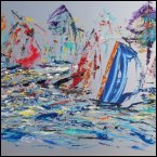 Archiv | Regatta Acryl auf Aluminium 62x99 cm 2017